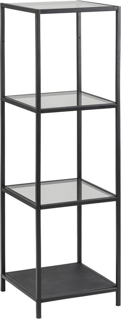 Boekenkast Vayen Glas Zwart 119,5cm - Giga Living