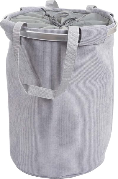 Wasmand MCW-C34, Wasmand Waszak Wasmand met trekkoord, handvat 55x39cm 65l ~ koord grijs