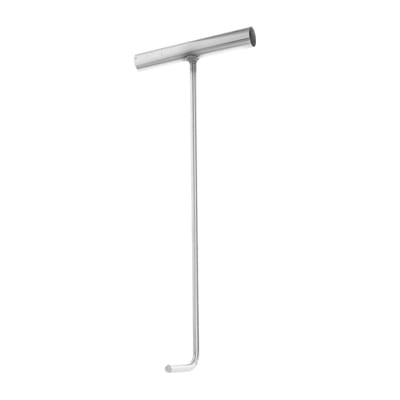 Putdeksel Haak - Trekhaak Deksel - Putdeksels Openen - T-Vormige Handgreep - 37.5 cm Lengte - Zilver