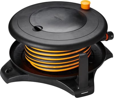 Slanghaspel Set - Tuinslangwagen - Tuin Besproeien - 360 Graden Rotatie - 30 Meter Slang - Zwart Oranje
