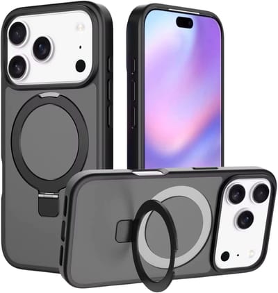 Hoesje geschikt voor iphone 17 pro - Shockproof Hoesje met Ringhouder & Compatibel met MagSafe