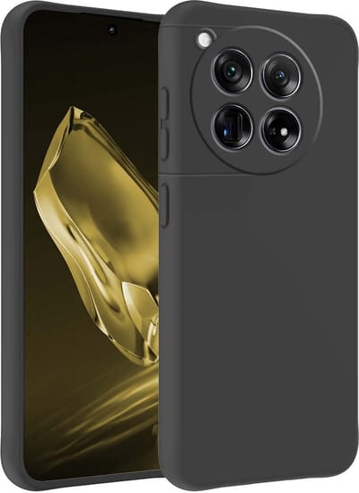 Hoesje - Geschikt voor OnePlus 12 - Sterk & Shockproof - Hoes Cover - Siliconen Case - Telefoonhoesjes - Zwart
