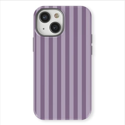 DripCase Gestreept Hoesje geschikt voor iPhone 13 Mini | Backcover met Mag | Stripes Motief | Trendy Case geschikt voor iPhone 13 Mini met Strepen Lavender Beam
