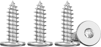 RVS Houtschroeven Platte Kop M4 x 16 mm - 50 Stuks Sterke Schroeven voor Binnen en Buiten