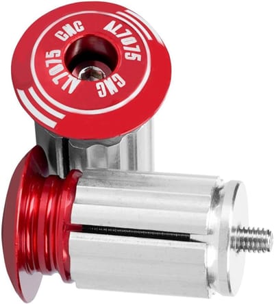 Stuureindkappen - Stuurdoppen Fiets - Fietsen Verbeteren - Aluminiumlegering - 2.3x3.2 cm - Rood