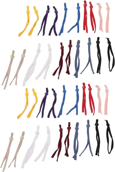 Set van 40 Elastische Maskerbanden voor DIY, Verstelbare Kleurige Koorden, Hoge Dichtheid en Veelzijdig Gebruik