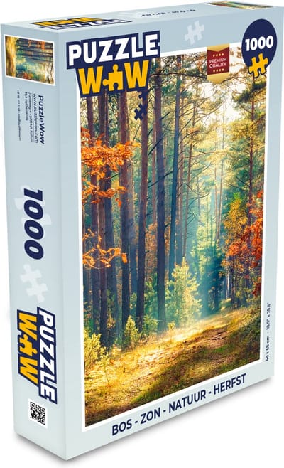 Puzzel Bos - Zon - Natuur - Herfst - Legpuzzel - Puzzel 1000 stukjes volwassenen
