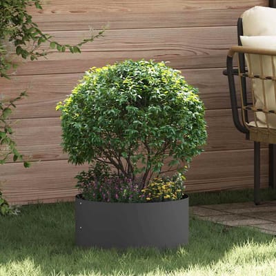 vidaXL - Plantenring - Zwart - 40 - x - 40 - x - 20 - cm - Koudgewalst - staal