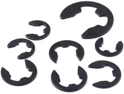 Dailygoods- Bewaarring E-Clip 22mm - Borgringen Assortiment - Externe Circlip - Interne Circlip - 10 Stuks - Mangaan Staal - Borgring
