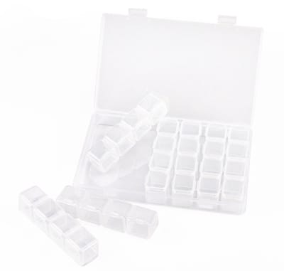 Diamond Painting doosje - Sorteerdoosje - 28-vaks opbergbakje - Kralendoosje - Opbergbox - 28 bakjes - Opbergdoos - Sorteerdoos - Wit - 2 stuks - CHPN