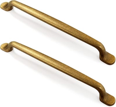 Vintage Meubelhendels in Antiek Messing - 6 Stuks - 128mm Gatenafstand voor Keuken en Kastdeuren