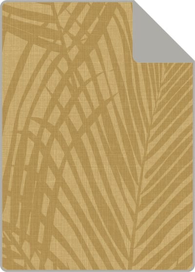 Proefstaal Origin Wallcoverings behang palmbladeren okergeel - 26,5 x 21 cm - 347807-S