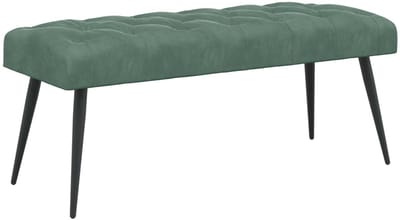 vidaXL - Bank - met - knopen - tufting - Zeegroen - 110 - x - 40 - x - 46 - cm - Fluweel