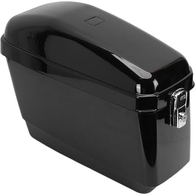 Motorfiets Harde Zijkoffers 45L met Slot Binnentas Montagekit Stevig ABS Kunststof Motorfiets Zijdelingse Opbergkoffer Glanzend Zwart black