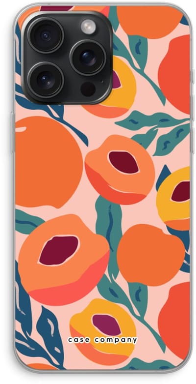 Case Company® - Hoesje geschikt voor iPhone 15 Pro Max hoesje - Perzik - Soft Cover Telefoonhoesje - Bescherming aan alle Kanten en Schermrand