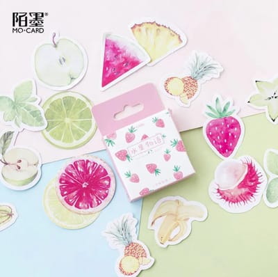 Bullet Journal Stickers 45 stickers – Fruit – Planner, Agenda & Scrapbook Stickers – Sinterklaas, Kerstcadeau & Schoencadeau – Cadeaus onder 5 euro
