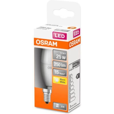 OSRAM Classic B LED lamp E14 2,5 W 2.700 K mat