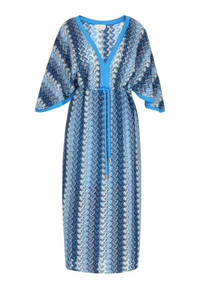 IZIA Jurk Dames Blauw Veelkleurig