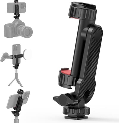 Famanu – Smartphone houder voor statiefmontage, verstelbare telefoonadapter met 360° rotatie