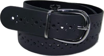 100% leer- 3 cm breed - Damesriem met gaatjes - grijs - taillemaat 90 cm.
