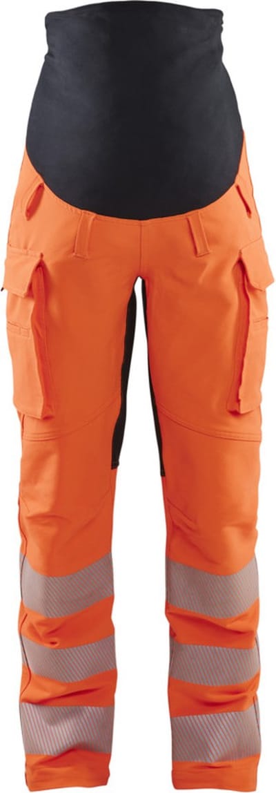Blaklader High Vis Zwangerschapsbroek met 4-weg stretch 7100-1642 - High Vis Oranje/Zwart - XL
