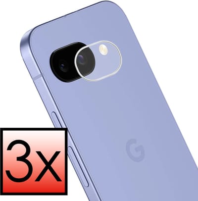 Camera Lens Protector - 3 Stuks - Geschikt voor Google Pixel 9a - Camera Screenprotector - Beschermglas - Gehard Glas - Tempered Glass - Screen Protector