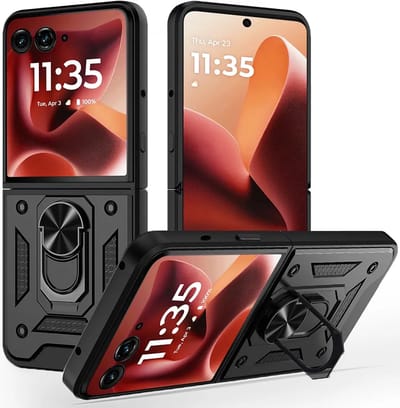 Hoesje geschikt voor Motorola Razr 70 Ultra/60 Ultra - Techsuit Camshield Back Cover - Zwart
