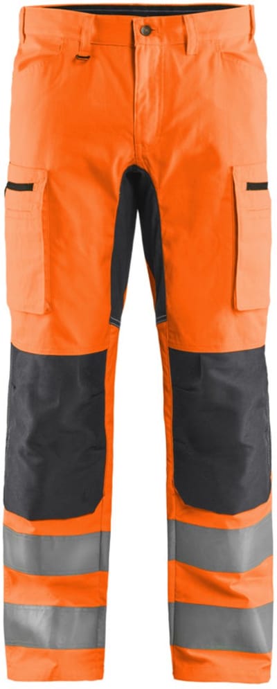 Blaklader High Vis broek met stretch 1585-1811 - High Vis Oranje/Medium Grijs - C154