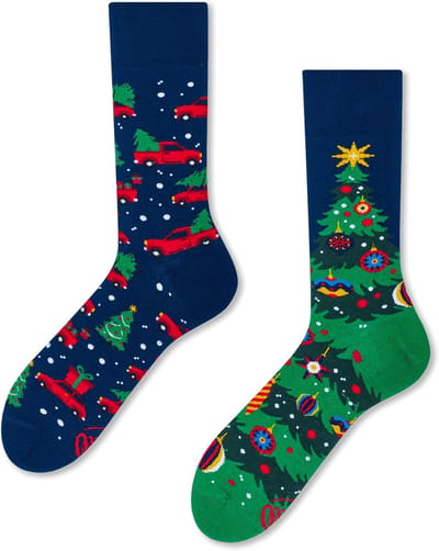 Many Mornings unisex sokken - X-mas Tree - Unisex - Maat: 43 - 46