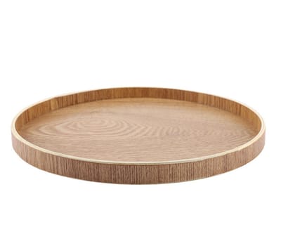 Houten serveerschaal - Geschikt voor theeservies, fruit, snoep en etenswaren, ook decoratief - 30cm- Universele maat - Voor thuis, keuken en woondecoratie