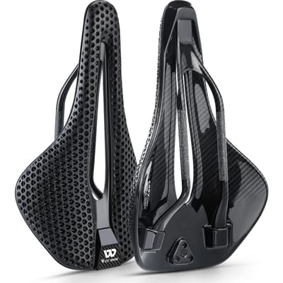 3D Geprint Carbon Fiber Fietszadel Lichtgewicht Comfort Ademend Fietszadel Schokabsorptie zwart