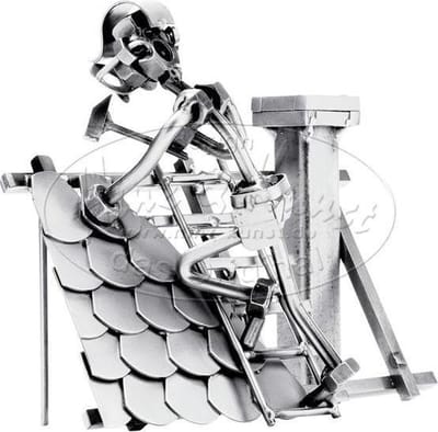 Hinz & Kunst smeedwerkfiguur "Dakdekker"