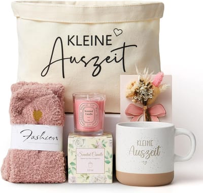 Wellness Cadeauset - Ontspanningspakket - Cadeau geven - Compleet met mok kaars - 30x20x12 cm - Multicolor