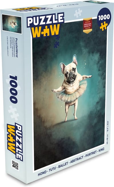 Puzzel Hond - Tutu - Ballet - Abstract - Portret - Kind - Legpuzzel - Puzzel 1000 stukjes volwassenen