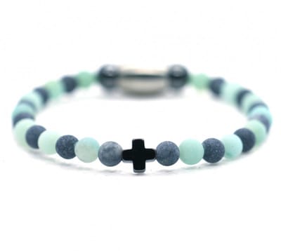 Ibizamen KIDS - Jongens - armband - mix - mint 4mm