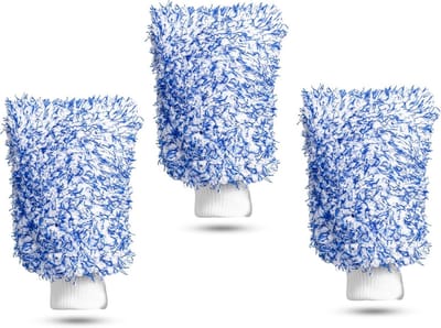 Premium microvezel washandschoen voor autoverzorging - 3 stuks