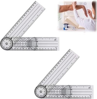 Dailygoods- Goniometer 2 Stuks - Hoekmeter - Hoekmeter Fysiotherapie - PVC - Transparant - Duurzaam Materiaal