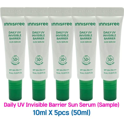 5 stuks_[INNISFREE] Daily UV Invisible Barrier Sun Serum 10ml (SPF50+/PA++++) Steekproef 10ml X 5pcs (50ml) white