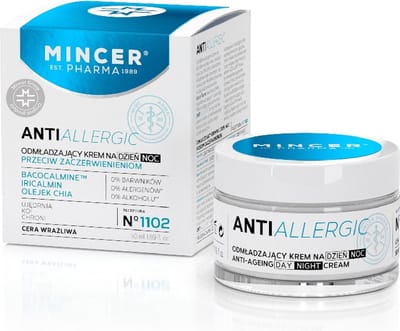 Antiallergische verjongende dag/nachtcrème tegen roodheid nr.1102 50ml