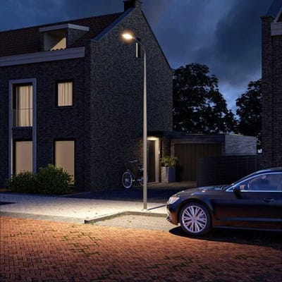 HOFTRONIC Lumin LED Straatlamp - Straatlantaarn - Type II - 4000K neutraal wit licht - 100 Watt 13500 lumen (135lm/W) - IP65-waterdicht - Flikkervrij