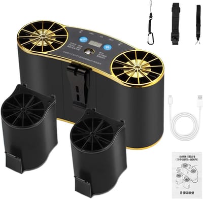 Oplaadbare Ventilator - Draagbare Air Cooler - Warm Weer Verkoeling - Grote Batterijcapaciteit - 20000mAh - Zwart
