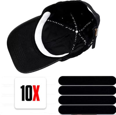 Actie4you® - Anti Zweetstickers Voor Caps en Hoeden – Anti Vlek Strips Baseballpet - Hoed Bescherming – Anti Vuil Stickers - Wegwerp -Zweet Sticker - 10 Stuks - Zwart