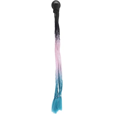 Helm Paardenstaart Decoratie Motorfiets Modieuze Kleurverloop Helm Dreadlocks Pruik Black Pink Lake Blue black