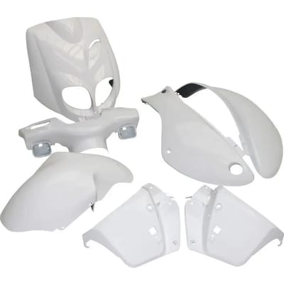 Kit carénage P2R pour Scooter Peugeot 50 TKR 2007 à 2020 7 pieces blanc brillant Neuf