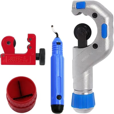 Set van Mini Buis Snijders en Ontbraamtools voor RVS, Koper en Kunststof Pijp - 5 tot 50 mm