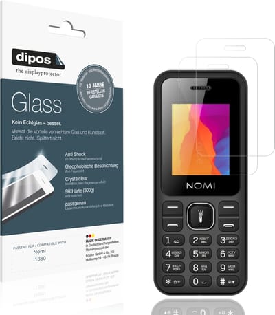 dipos – 2x Pantserfolie geschikt voor Nomi i1880 | 9H Screenprotector