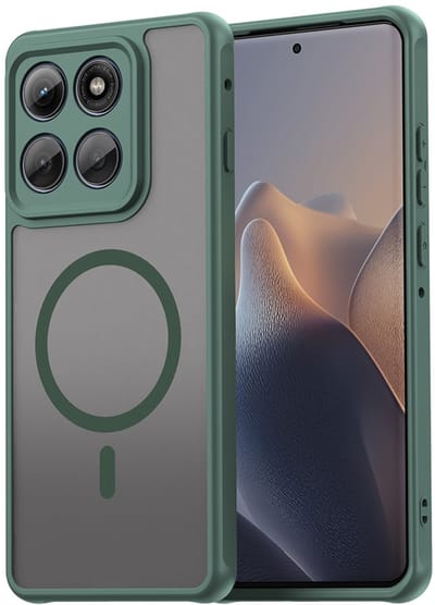 MobyDefend Hoesje - Geschikt voor Motorola Edge 60 Pro - Case Geschikt voor MagSafe - Mat Transparant Met Gekleurde Rand - Groen