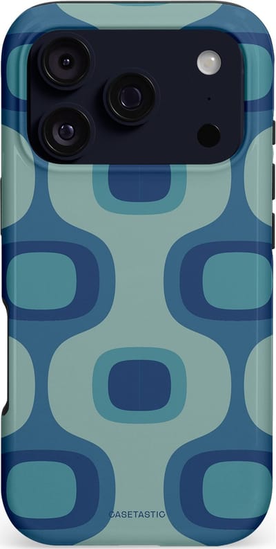 Casetastic hoesje geschikt voor Apple iPhone 17 Pro - MagSafe - Dubbellaagse bescherming - Vintage Flow - Fashion Case - Petrol Saliegroen