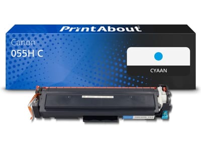 PrintAbout huismerk Toner 055H C Cyaan Hoge capaciteit Geschikt voor Canon