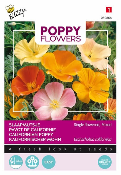 Buzzy Poppy Flowers - bloemzaad - Slaapmutsje